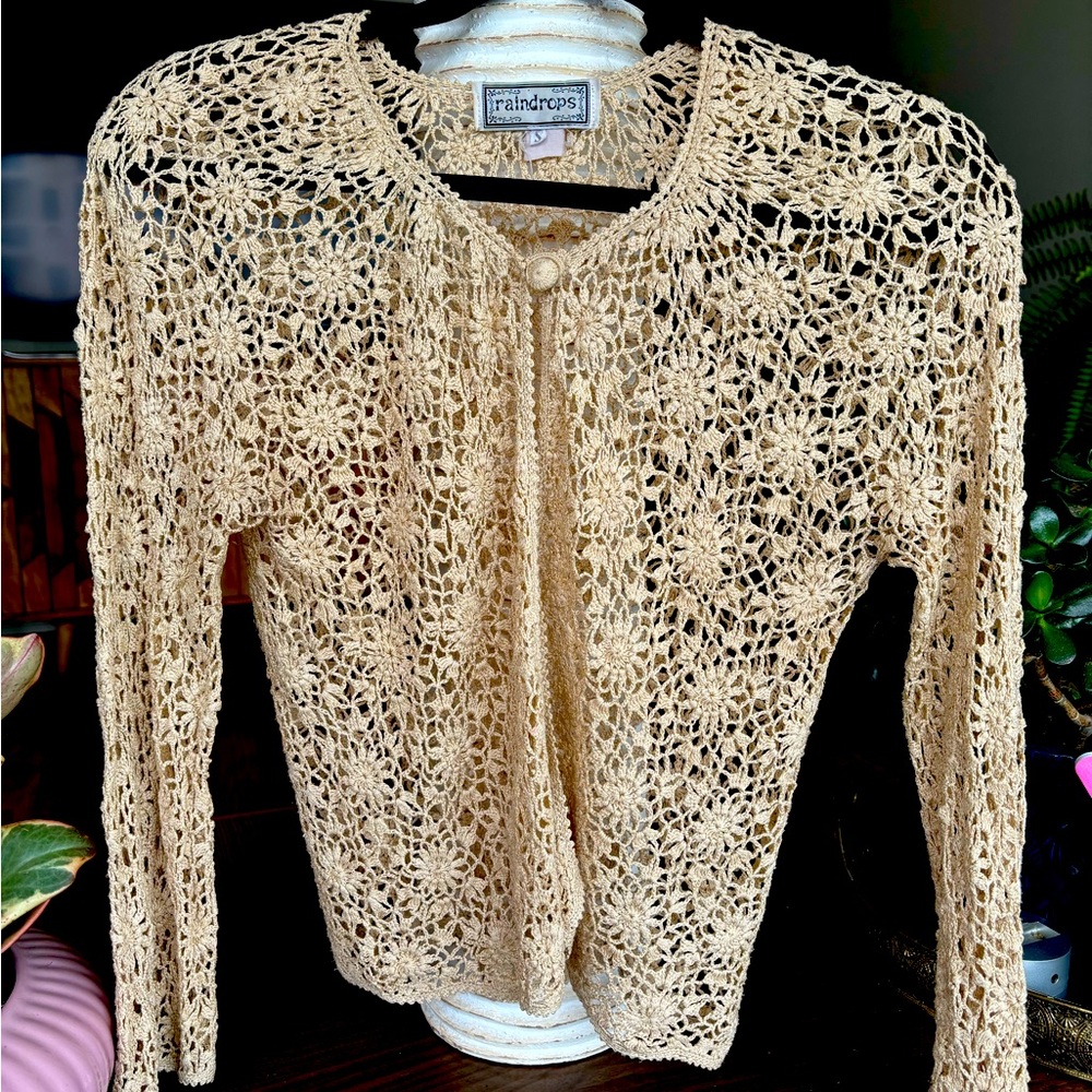 90s vintage lace cardigan